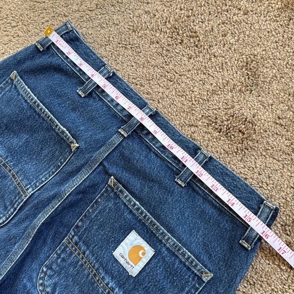 Carhartt Denim Single Knee Carpenter Cargo Work Streetwear Pants - Picture 8 of 9